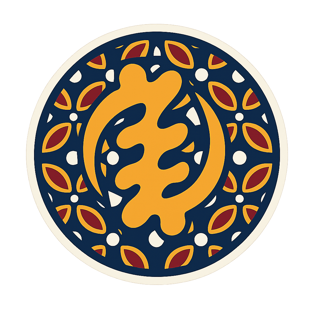 Gye Nyame & Kawung Erfgoed Sticker